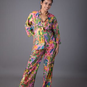 FRIDA KAHLO GARDEN LOUNGE SET WITH POCKET PANTS