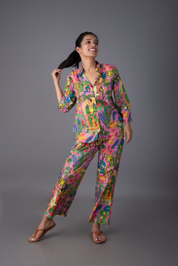 FRIDA KAHLO GARDEN LOUNGE SET WITH POCKET PANTS - Image 2