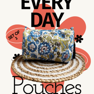 Daizy floral everyday pouches(set of 3)