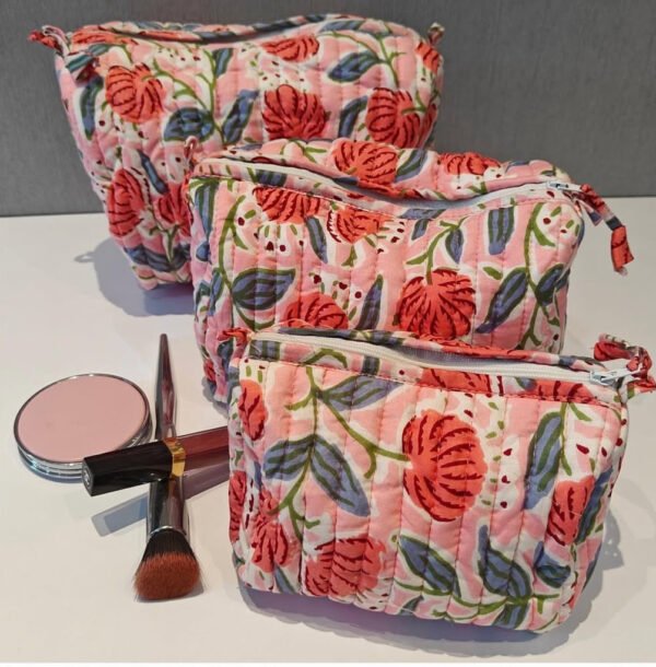 Pastel pink everyday pouch(Set of 3) - Image 2