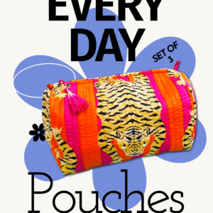Orange tigeress everyday pouch(set of 3)